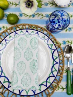 Sarah.K - block printed tablecloth and napkin